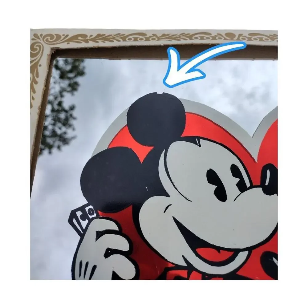 Vintage Carnival Prize Mirror 1920's Style Mickey and Minnie